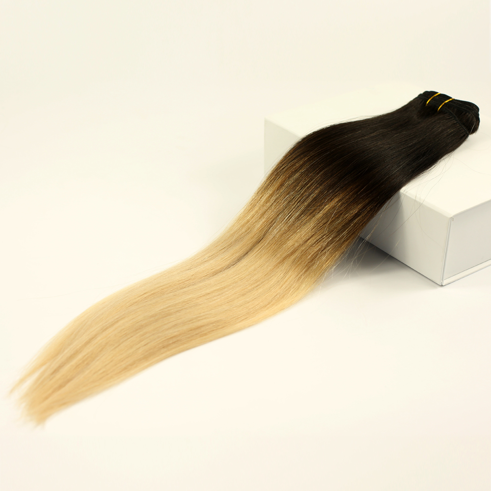 Super best quality  clip in hair extensions in human hair and cheap shipping fee YL155